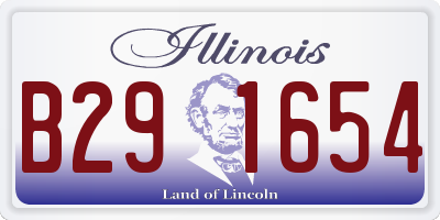 IL license plate B291654