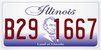 IL license plate B291667