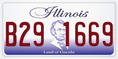 IL license plate B291669