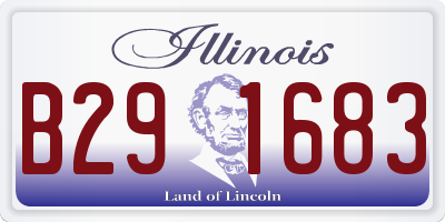 IL license plate B291683