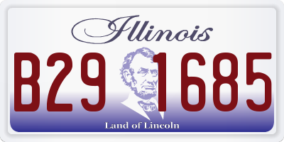 IL license plate B291685