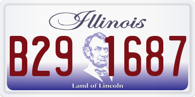 IL license plate B291687