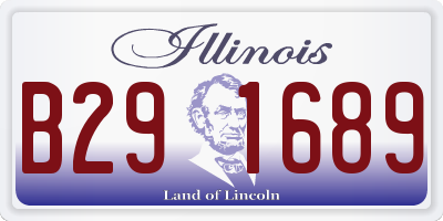 IL license plate B291689