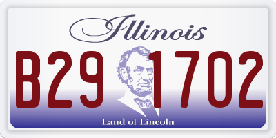 IL license plate B291702