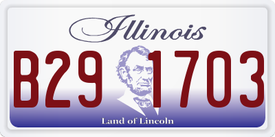 IL license plate B291703