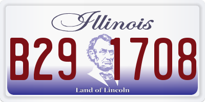 IL license plate B291708