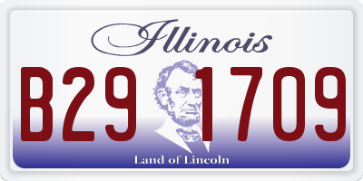 IL license plate B291709