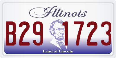 IL license plate B291723