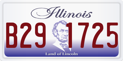 IL license plate B291725