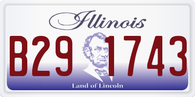 IL license plate B291743
