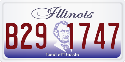 IL license plate B291747
