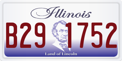 IL license plate B291752