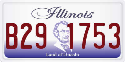 IL license plate B291753
