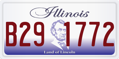 IL license plate B291772