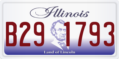 IL license plate B291793