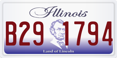 IL license plate B291794
