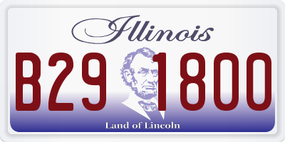 IL license plate B291800