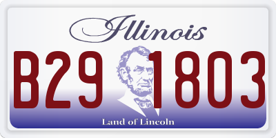 IL license plate B291803