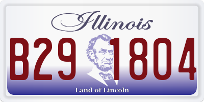 IL license plate B291804