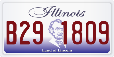 IL license plate B291809