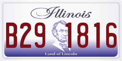 IL license plate B291816