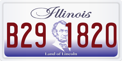 IL license plate B291820