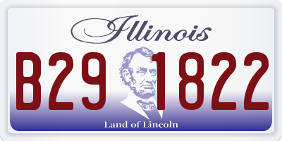IL license plate B291822