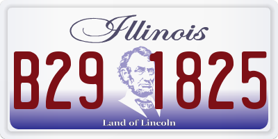 IL license plate B291825