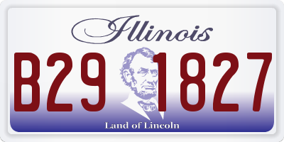 IL license plate B291827