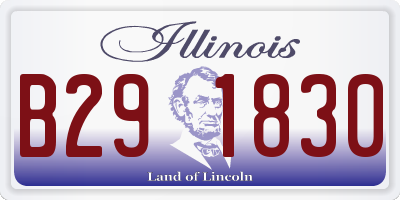 IL license plate B291830
