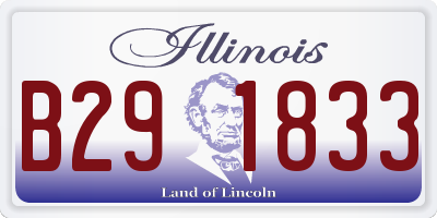 IL license plate B291833