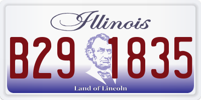 IL license plate B291835