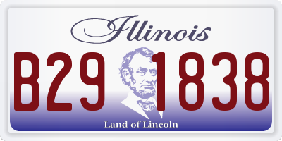 IL license plate B291838