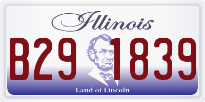 IL license plate B291839