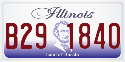 IL license plate B291840