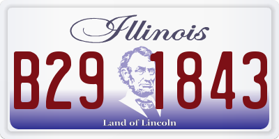 IL license plate B291843