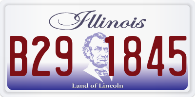IL license plate B291845