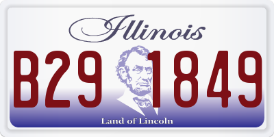 IL license plate B291849