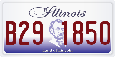 IL license plate B291850