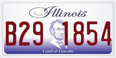 IL license plate B291854