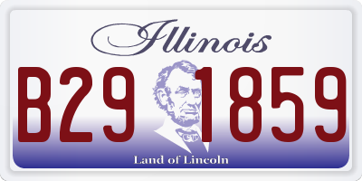 IL license plate B291859