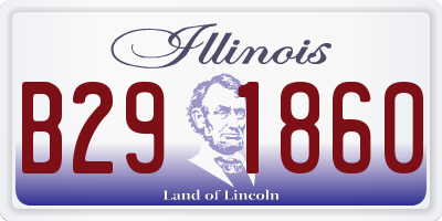 IL license plate B291860