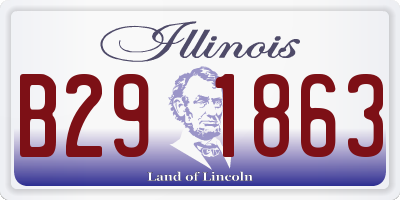 IL license plate B291863