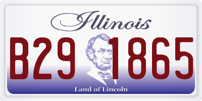 IL license plate B291865