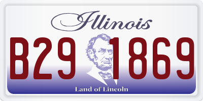 IL license plate B291869