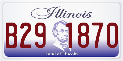 IL license plate B291870