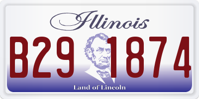 IL license plate B291874