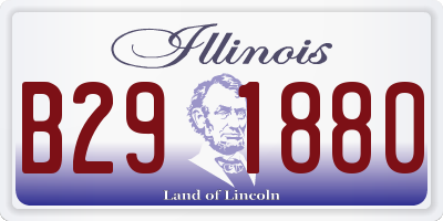 IL license plate B291880