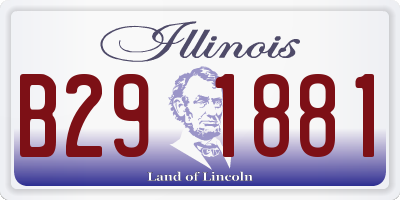 IL license plate B291881
