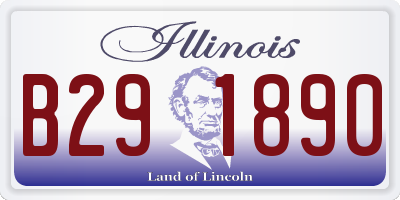 IL license plate B291890
